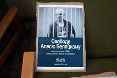 Protest před Běloruskou ambasádou.