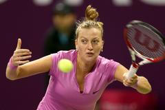 Petra Kvitová na turnaji v Dauhá 2014