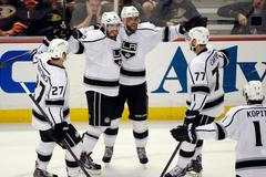 NHL, Stanley Cup: Los Angeles, radost, gól, Marián Gáborík, Drew Doughty, Alec Martinez, Jeff Carter a Anže Kopitar