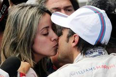 F1 VC Rakouska 2014: Felipe Massa líbá manželku Annu Rafaelu Bassiovou