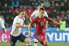 Česko - Norsko: Vladimír Darida (22) - Stefan Johansen