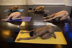 Naked yoga