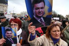 Janukovyčův Doněck (konec března 2014).