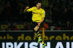 Robert Lewandowski (Dortmund) slaví branku v bundeslize