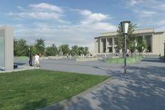 Vizualizace parku před Janáčkovým divadlem v Brně