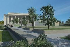 Vizualizace parku před Janáčkovým divadlem v Brně