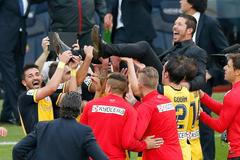 Fotbalisté Atlética Madrid slaví titul ve španělské lize