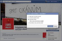 Facebookový profil - "Smrt cikánům"