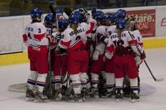 České hokejistky v přátelském utkání se Slovenkami.