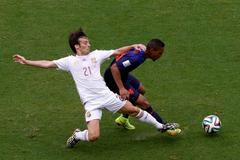 MS 2014, Španělsko-Nizozemsko: David Silva - Nigel de Jong