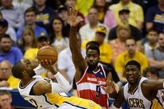 NBA: Playoffs-Washington Wizards at Indiana Pacers (Watson, Webster)