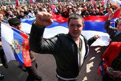 Ukrajina - Doněck - demonstrace