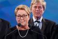 Parti Quebecois leader Pauline Marois delivers her concession speech at her provincial election night headquarters in Montreal