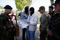 Check-point v Mariupolu.