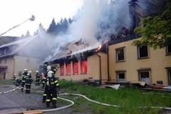 Požár hotelu v Dětřichově u Jeseníku