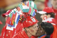 Fanoušci před zápasem Honduras - Švýcarsko.