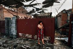 Ukrajina - Slavjansk - ostřelování