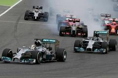 Mercedes Formula One driver Hamilton of Britain drives during the Spanish F1 Grand Prix at the Barcelona-Catalunya Circuit in Montmelo