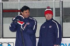 Sraz hokejové reprezentace před MS 2014 (Růžička a Špaček)