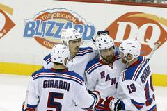 Radost hráčů Rangers (Klein Richard, Girardi)