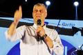 Kosovo PM Thaci speaks during a campaign rally in Gjakova