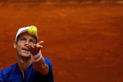 Tomáš Berdych na turnaji masters v Madridu 2014