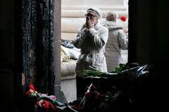 Po požáru Domu odborů v Oděse.