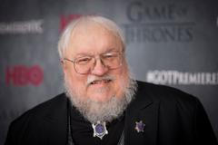 Author and co-executive producer George R.R. Martin arrives for the premiere of the fourth season of HBO series "Game of Thrones" in New York