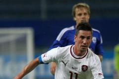 Fotbalista Milan Petržela v přípravném utkání České republiky s Finskem.