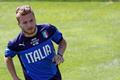 Ciro Immobile na tréninku Italů