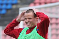 Trénink reprezentace před Norskem