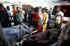 Zranění po výbuchu v hlavním městě Abuja.