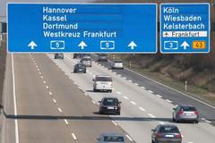 Dálnice, cestování, Německo, ilustrační foto
