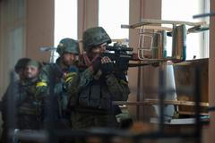 Ukrajina - ukrajinská armáda bojuje se separatisty v Ilovajsku (26. srpna)