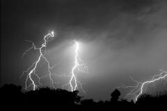 Počasí, déšť, bouřka, blesk, ilustrační foto