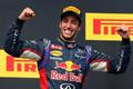Red Bull Formula One driver Ricciardo of Australia celebrates after winning the Hungarian F1 Grand Prix at the Hungaroring circuit, near Budapest