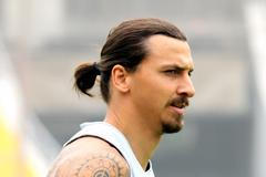 Zlatan Ibrahimovič na tréninku PSG