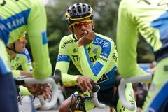 Tinkoff-Saxo team rider Contador of Spain is seen before a training session for the Tour de France cycling race near Leeds