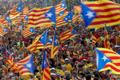 Demonstrace za nezávislost Katalánska v Barceloně