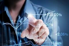 Ekonomika, graf, úroková sazba, úroky, růst, ilustrační foto