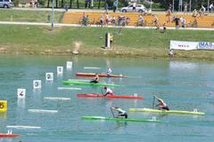 Česká kanoistka Jana Ježová na ME v rychlostní kanoistice 2012 v Záhřebu.