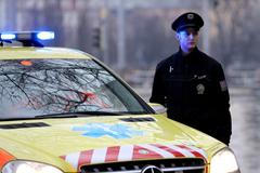 Policie, policista, Zdravotnická záchranná služba, sanitka, záchranka, nehoda, ilustrační foto