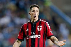 AC Milan's Torres reacts during their Italian Serie A soccer match against Empoli in Empoli