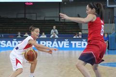 Basketbal, ČR-USA: Kateřina Bartoňová - Sue Birdová
