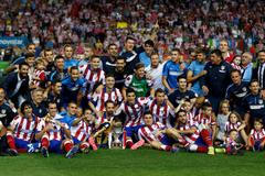 Atlético Madrid slaví vítězství ve španělském Superpoháru