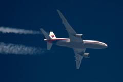 Boeing 777 Malaysia Airlines, let MH-17 při přeletu Polska.