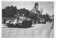 Sovětské tanky v Prostějově.