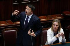 S premiérem Matteo Renzim v parlamentu.