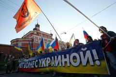 Protest proti válce na Ukrajině v Moskvě