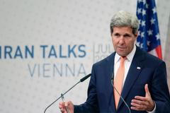 U.S. Secretary of State John Kerry speaks during a news conference in Vienna